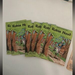 3 for $10 - 6 Vintage Robin Hood Illustrated Book